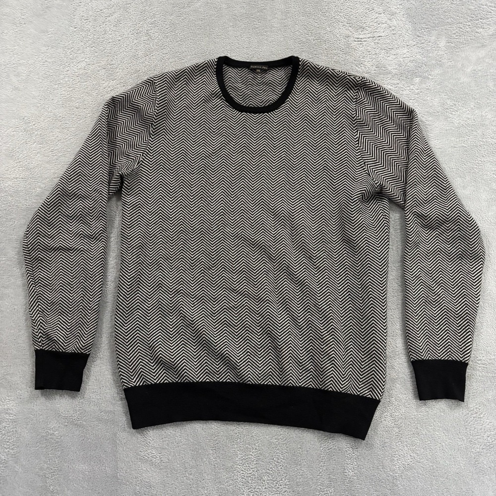 Patrizia Pepe Sweater Women's XXL Knit Wool Black White Vintage Italian Luxe